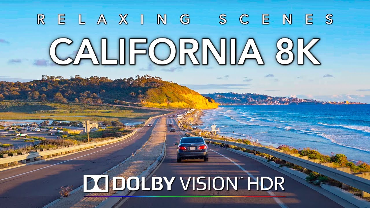 Driving Southern California San Diego Coast in 8K Dolby Vision HDR – Oceanside to Pacific Beach