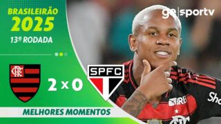 FLAMENGO 2 X 0 SÃO PAULO | MELHORES MOMENTOS | 13ª RODADA BRASILEIRÃO 2025 | ge.globo