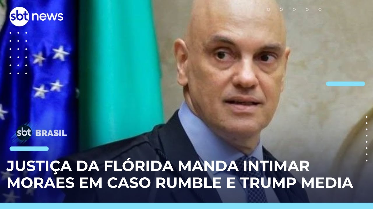 Alexandre de Moraes é intimado pela Justiça dos EUA em caso da Trump Media e Rumble | #SBTBrasil