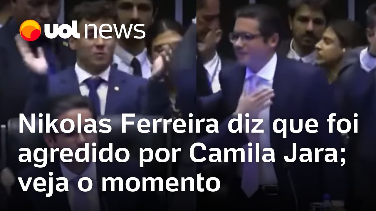 Nikolas Ferreira diz que foi agredido por Camila Jara durante tumulto na Câmara; deputada nega