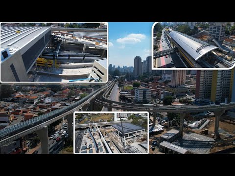 OBRAS LINHA 17 OURO MONOTRILHO DO PÁTIO ESPRAIADA ATÉ BROOKLIN PAULISTA VEJA O QUANTO EVOLUIU