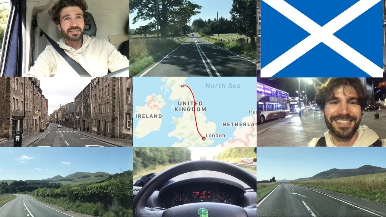 Atravessei a Inglaterra Dirigindo até a Escócia | Edimburgo