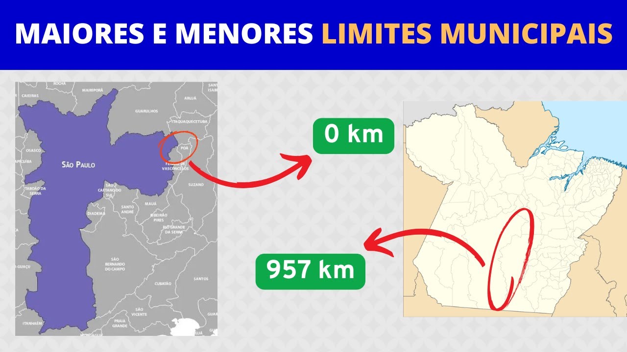 Maiores e menores LIMITES INTERMUNICIPAIS do Brasil