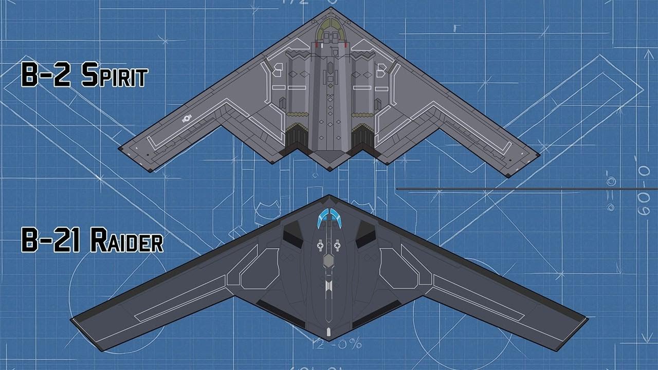 B-2 Spirit VS. B-21 Raider: Comparação de Gigantes