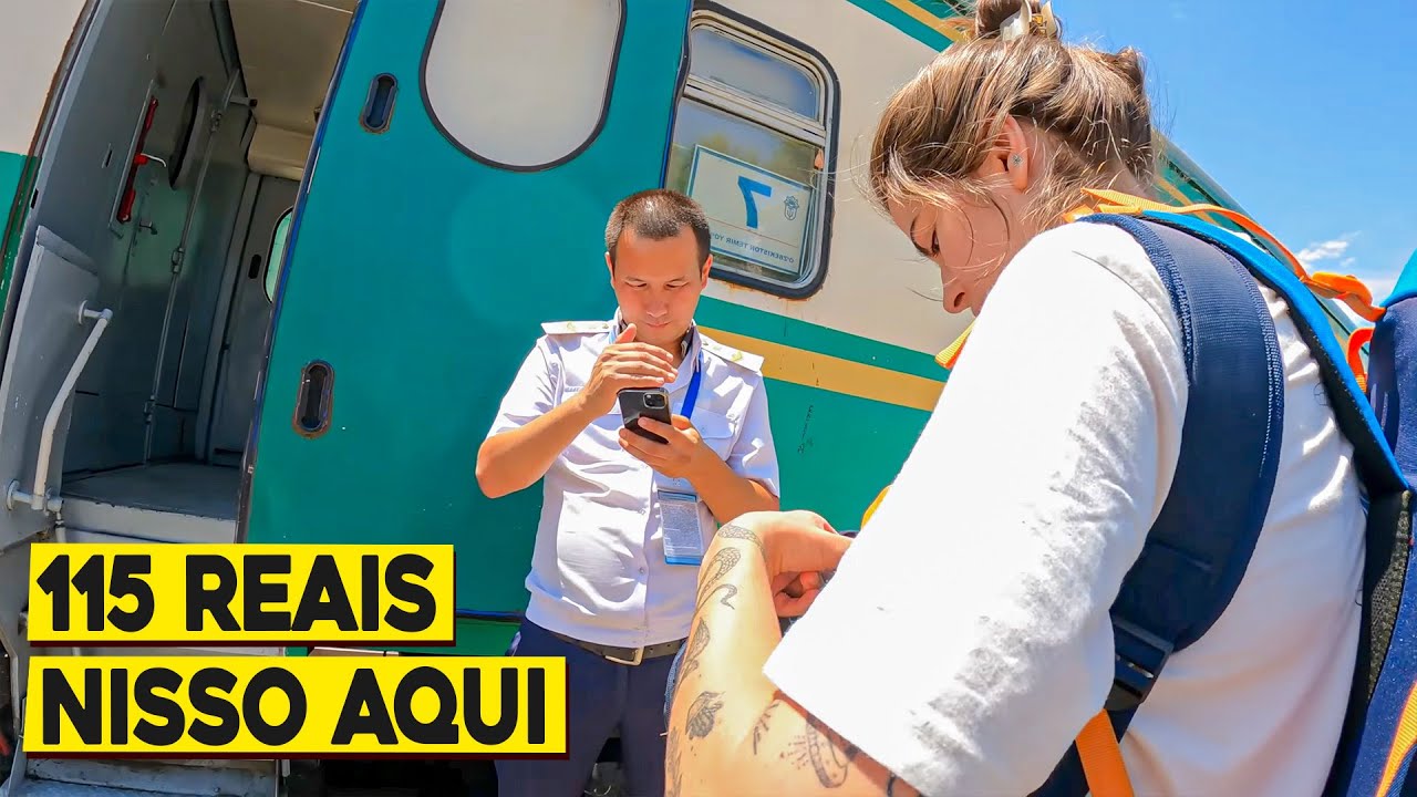 COMO É UM TREM DE 1ª CLASSE NO UZBEQUISTÃO