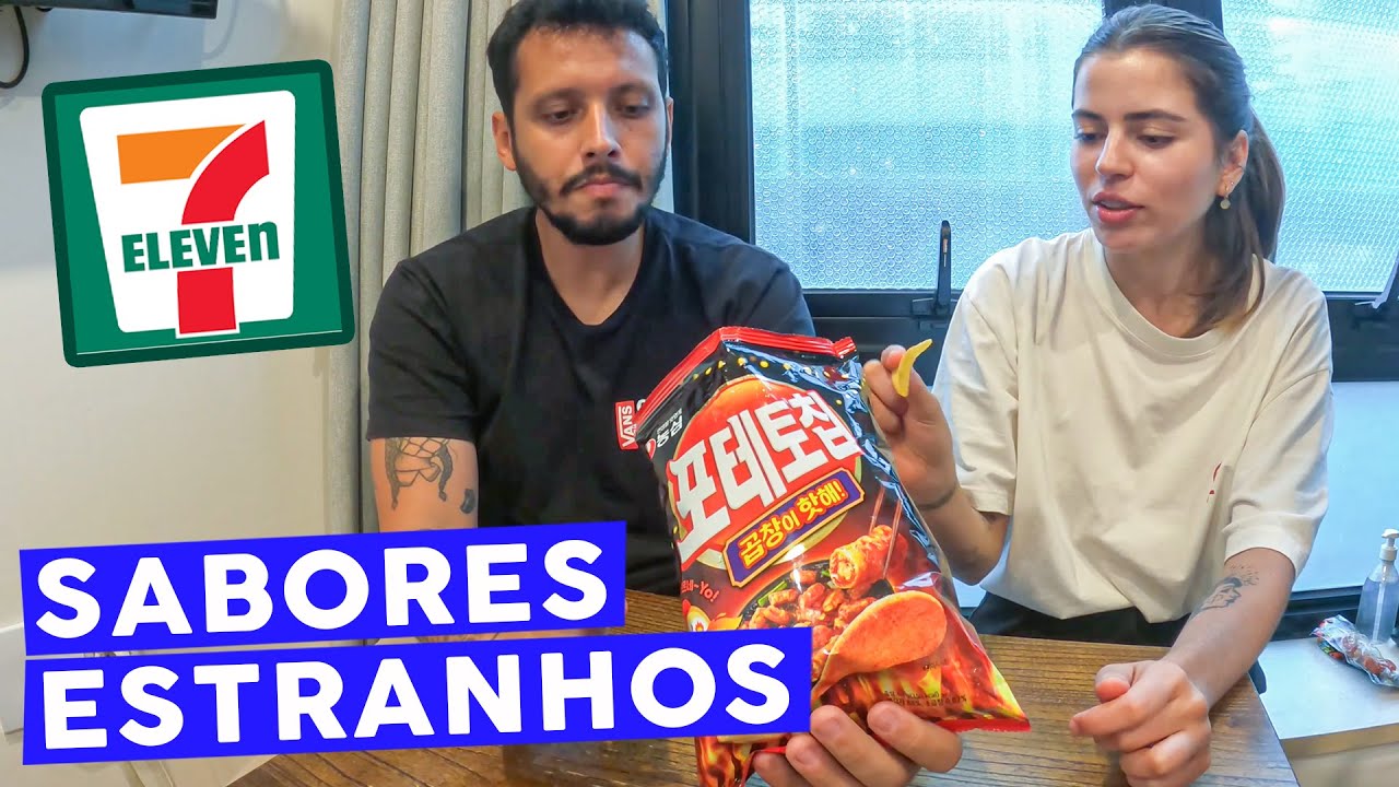 Experimentando comidas estranhas na Coreia – 7ELEVEN