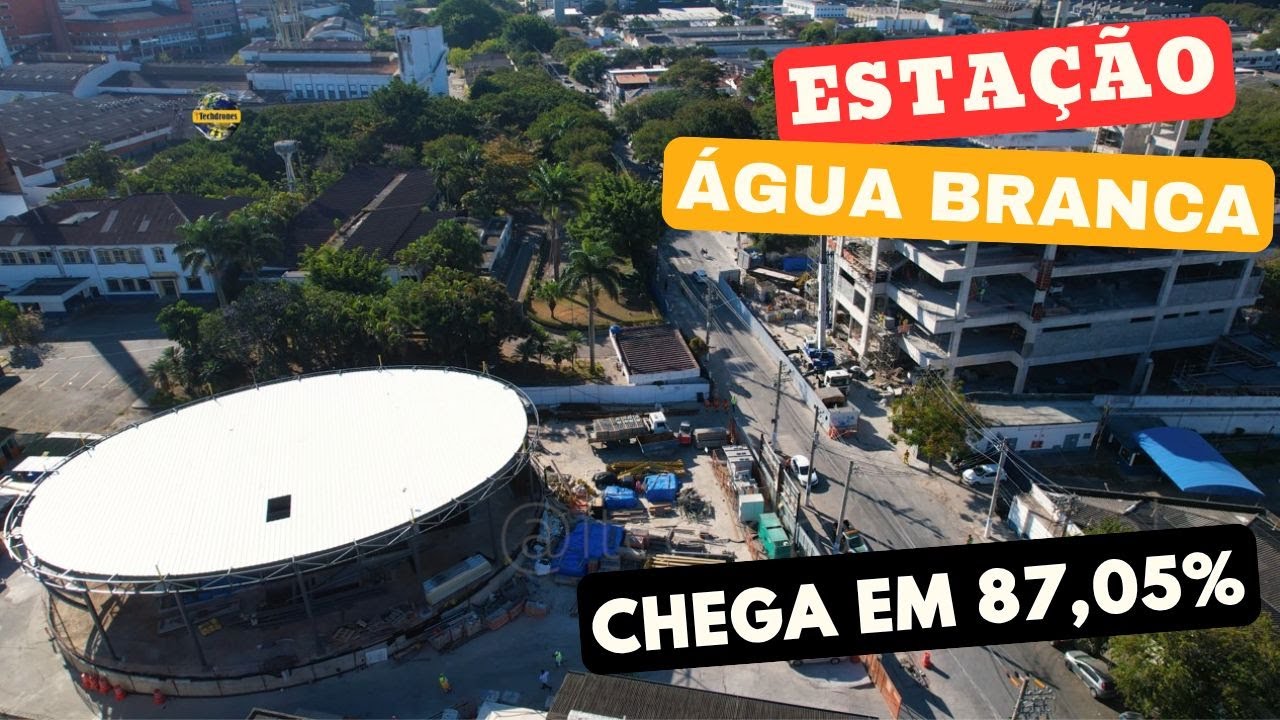 OBRAS LINHA 6 LARANJA ESTAÇÃO ÁGUA BRANCA  BREVE AQUI VAI SER UM DOS MAIORES CANTEIROS DA CIDADES