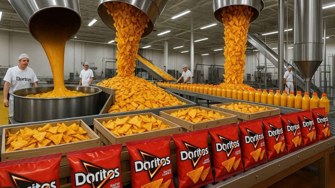 Como o DORITOS é feito Na FÁBRICA | Quais São Os Ingredientes Secretos do DORITOS?