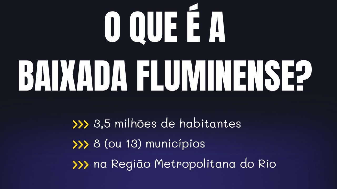 O que é a BAIXADA FLUMINENSE?