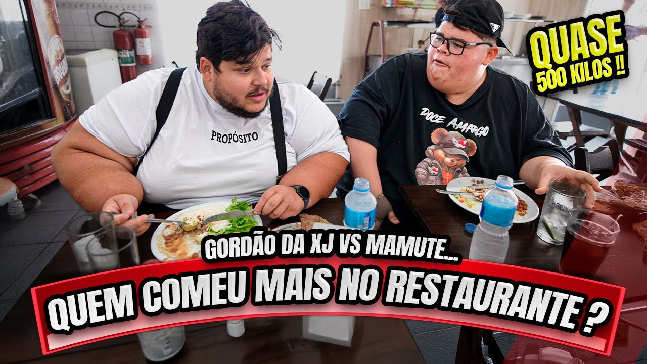 GORDÃO DA XJ E MAMUTE FALIRAM O RESTAURANTE – DESAFIO DOS 500KG !!