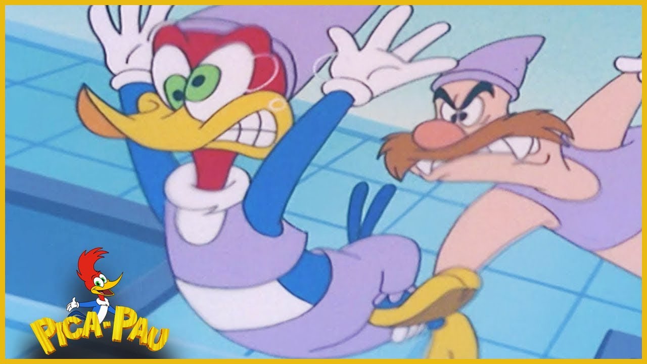 Pica-Pau em Português | Nado Nada Sincronizado | Compilação De 1 Hora | Desenhos Antigos