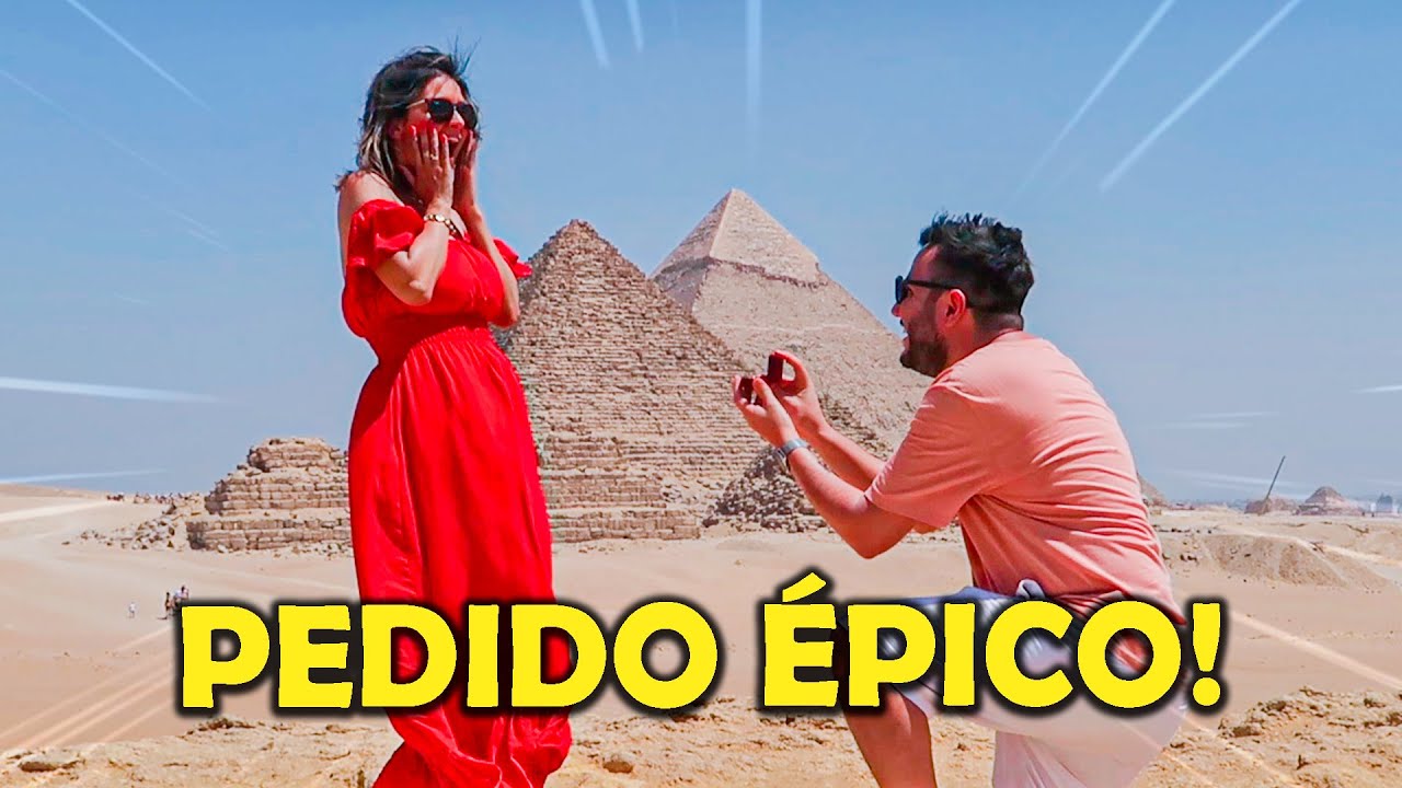 O MELHOR PEDIDO DE CASAMENTO QUE VOCÊ JÁ VIU! Pirâmides do Egito | Brasileira no Egito