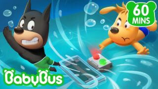 Botão Misterioso No Fundo da Piscina | Detetive Labrador Compilação | Desenhos Animados 🐼por BabyBus