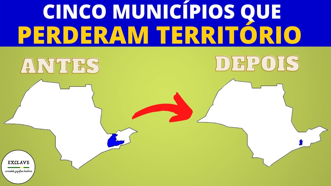 Cinco municípios que perderam muito território