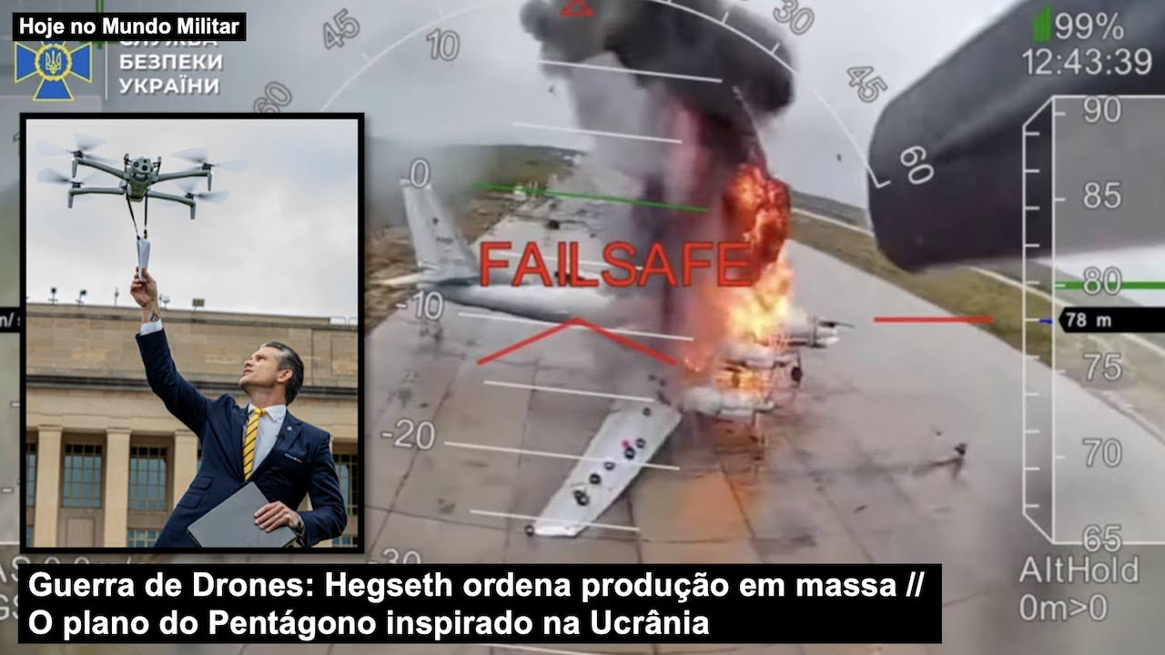 Guerra de Drones: Hegseth ordena produção em massa – O plano do Pentágono inspirado na Ucrânia