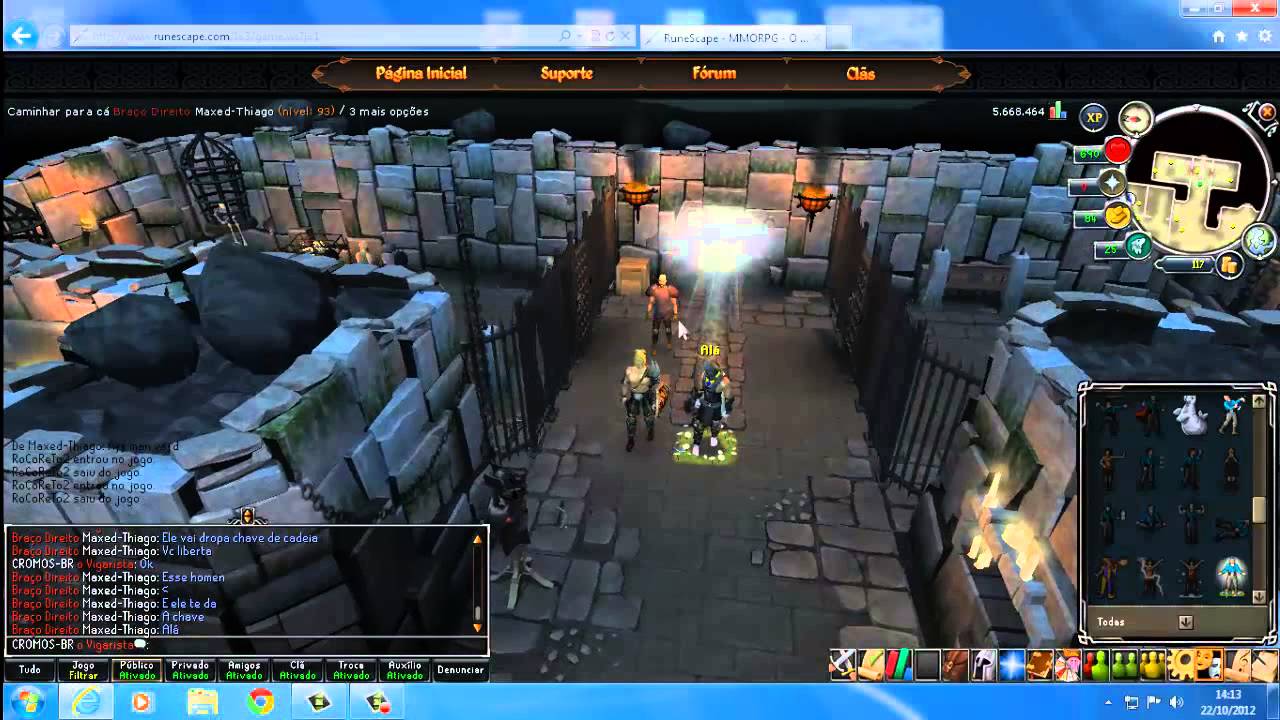 Matando dragoes Azuis em  Runescape!