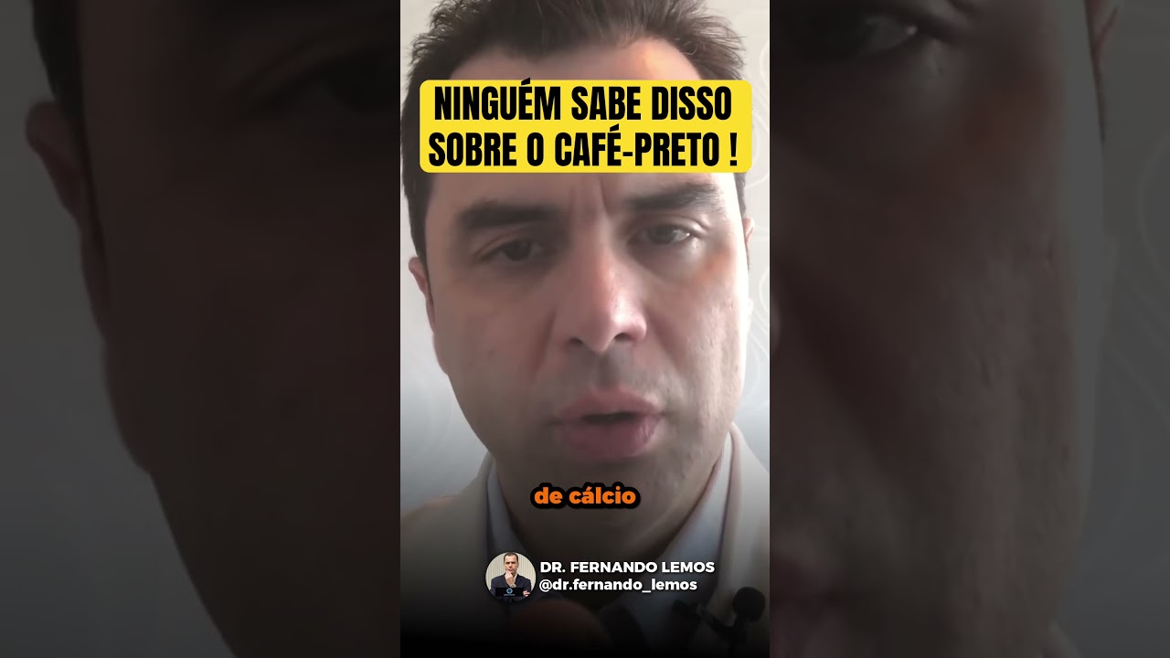 NÃO te contaram isto sobre o CAFÉ PRETO ! Dr.Fernando Lemos – Coloproctologista