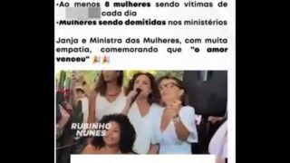 O BRASIL INDO PRO BURACO E A JANJA DANÇANDO CRÉDITOS @RubinhoNunesSP 09/03/2024