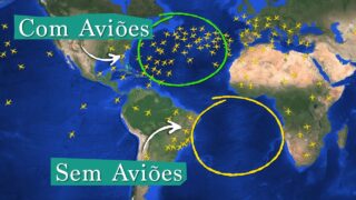 Por que os Aviões evitam o Atlântico Sul mas não o Norte?