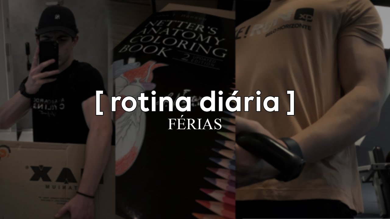 UM DIA NA MINHA ROTINA DE FÉRIAS | Academia, Estudos, Alimentação