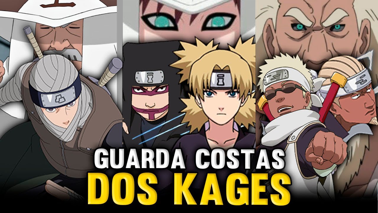 OS GUARDA-COSTAS DE TODOS OS KAGES EM NARUTO