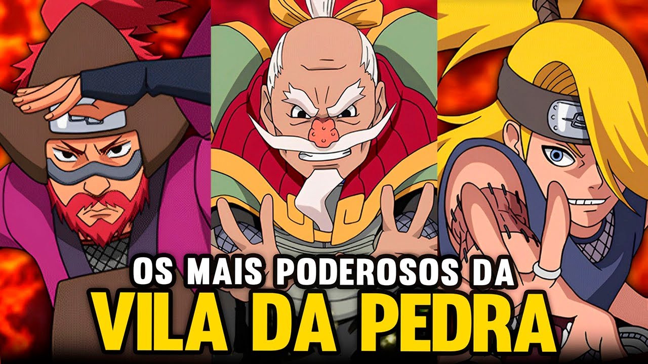 OS 10 NINJAS MAIS PODEROSOS DA VILA DA PEDRA EM NARUTO