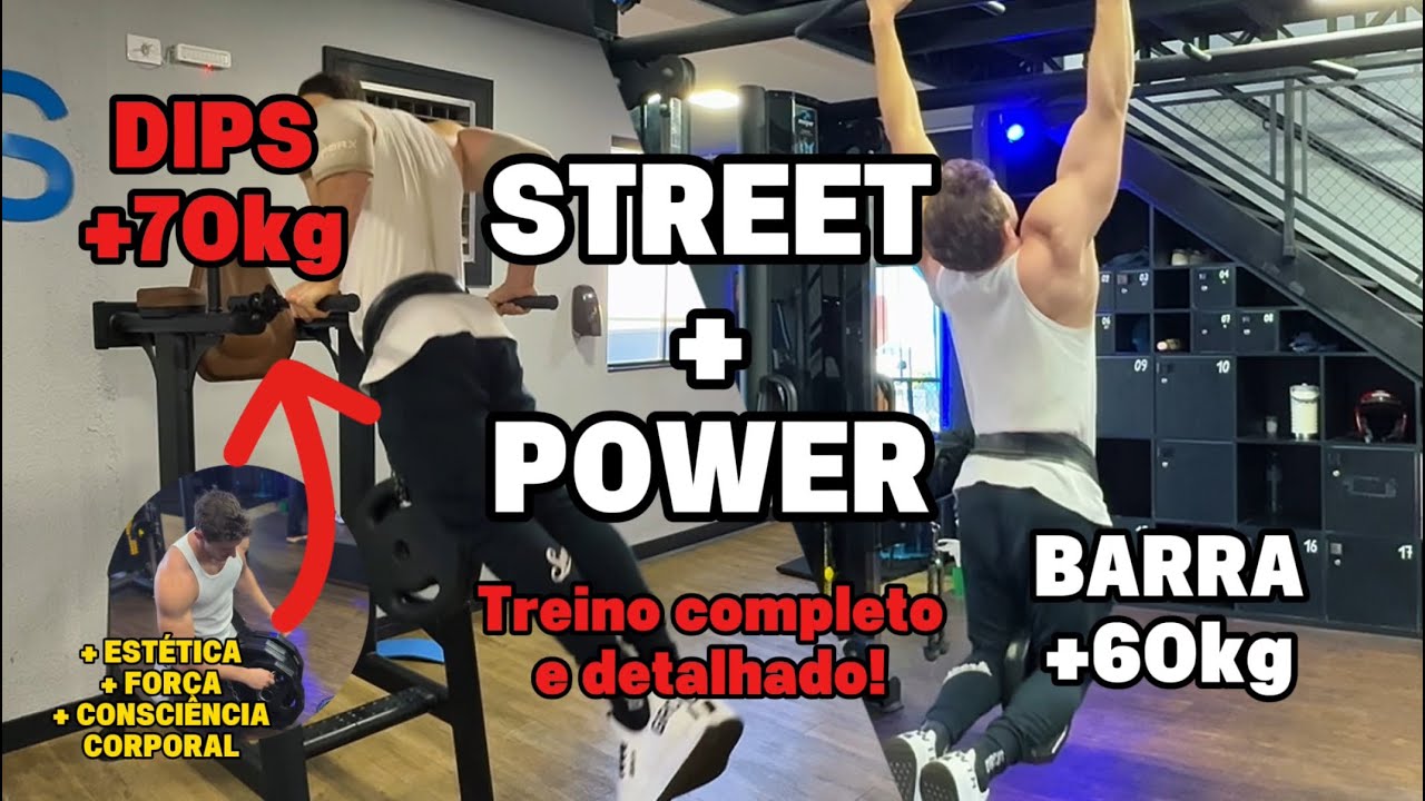 O SEGREDO para fazer CALISTENIA com MUSCULAÇÃO | Treino completo de StreetLifiting + Power
